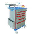 China Hospital Furniture ABS Medical ICU Emergency Trolley Patient Infusion Trolley